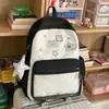 Mochila Amarela Vibrante com Patch de Estrela Estilo Coreano para Alunos do Ensino Fundamental Doce Redutora de Idade Melhor Amigo Mesmo Estilo Mochila Pequena de Viagem