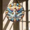Listagem de pingente de disco acrílico de cruz planeta cor de espiga de flor de anjo única transfronteiriça decoração de janela de varanda externa