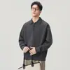 Moletom polo masculino de marca moderna, estilo minimalista, corte solto, peça versátil casual de alta qualidade, novo modelo para primavera e outono de 2026