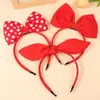 Comércio exterior novo faixa de cabelo de ponto de onda cor sólida tridimensional grande laço diária vermelha versátil desenho animado infantil headwear coreano