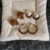 Pendientes Cuadrados Geométricos con Estampado de Leopardo Flock para Mujer Otoño e Invierno, Modernos, de Alta Gama, Retro, Personalizados y Versátiles Joyas para Orejas