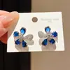 ¡Lujo europeo y americano! Collar de flor de circón de colores con gota de agua, cadena para clavícula de estilo court vintage, joyería de lujo ligero de alta gama