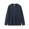 Camiseta de Manga Larga Casual de Lujo Ligero para Hombre, Camiseta Base de Waffle con Sensación de Hielo Fresca, Camisa Base para Hombre