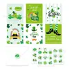 Hk023 Cartão de Cumprimentos Trevo da Sorte Dia de São Patrício Adesivos para Envelope de Festa Festival Irlandês