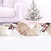 Cinta de Lino Fino Navideña de 5 m Decoración de Guirnalda para Árbol de Navidad Accesorios Colgante Cinta Impresa de Coche de Navidad