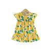 Vestido de Algodón Corte A Oujitu Primavera Manga de Encaje Ropa para Niños Estampado de Dibujos Animados Vestido Infantil para Niños Pequeños y Medianos