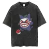 Talla Europea Transfronteriza Camiseta Lavada para Hombre Estilo Harajuku Hip Hop Streetwear an