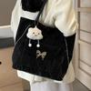 Verano 2025 Nuevo Casual Moda Gran Capacidad Moda Estilo Coreano Bolso Tote de Hombro para Viajes de Color Sólido Casual para Dama