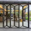 Loja porta de correr sem varanda de chão sala de estar exterior liga de alumínio porta porta dobrável trilho de partição lava-rápido de alta resistência vidro
