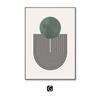 Pintura decorativa moderna, sencilla, verde, con líneas silenciosas, abstracta, para sala de estar, sofá, fondo de pared, para entrada, pasillo, pintura colgante