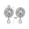 Pendientes Machica de Lujo con Diamantes de Imitación de Cristal Brillante para Mujer Moda Exquisita Pendientes de Cristal Pendientes Pendientes de Perlas