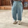 Pantalones vaqueros suaves para niños, estilo coreano, holgados, informales, para primavera y otoño de 2025, para mujer y niño.