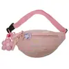 Nova bolsa de peito feminina, bolsa de ombro fofa estilo floresta nicho, fresca e leve, bolsa de cintura versátil bordada plissada