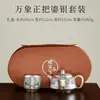 Bule Banhado a Prata, Conjunto de Chá Kung Fu de Luxo Leve de Alta Qualidade, Bule Portátil para Preparo de Chá Estilo Chinês para Viagem, Lembrança da Moda Estilo Chinês