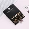 Europa y Estados Unidos pendientes de traje de temperamento de venta caliente moda perla geométrica 6 pares de pendientes joyería de oreja transfronteriza al por mayor