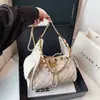Bolsa Tote Padrão Treliça Estilo Chanel, Nova Bolsa de Ombro Estilo Balde Transfronteiriça, Bolsa de Mão de Ombro Único, Bolsa Transversal de Corrente de Luxo