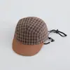 Boné de Baseball Feminino Estilo Coreano com Estampa de Leopardo, Algodão Fino Estilo Primavera, para Crianças de 3 a 9 Anos, com Tira à Prova de Vento e Proteção Solar, Atacado