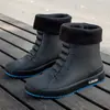Botas de Lluvia para Hombres y Mujeres, Zapatos Impermeables Casuales Versátiles de Caña Corta, Terciopelo, Cálidos, Antideslizantes, Resistentes al Desgaste, Cómodos, Botas de Lluvia Exteriores, Exportación