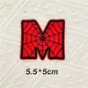 5cmQ Teia de Aranha Gorducha Letra Número Patch de Bordado Autoadesivo Patch Decorativo para Bordado DIY em Diário/Computador Patch de Tecido