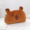 Kapi Bala Bolsa de Lápis de Pelúcia Grande Capacidade Estudante Desenho Animado Bolsa de Armazenamento Bonito Desktop Papelaria Estojo de Lápis
