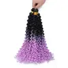 Peluca Waterdeep Degradado 100g 14 Pulgadas Cabello Rizado Ola de Agua Fibra Sintética Crochet para Cabello Artesanía Tejida a Mano Cabello Rizado