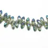 Cuentas de Cristal con Forma de Gota de Agua Color Plateado de 6/8 mm con Agujeros Horizontales, Materiales para Accesorios de Gota de Agua de Vidrio Facetado DIY, Cuentas Sueltas
