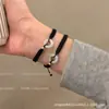 Novas Pulseiras de Contas Costuradas Estilo Chinês Casal para Mulheres no Outono e Inverno Pulseiras Maillard Retrô de Nicho com Pulseiras Elegantes e de Alto Padrão