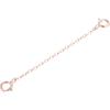 Cadena de Plata S925 Pulsera de Mujer Collar Doble Elástico Hebilla Cadena de Ajuste Accesorios Chapado en Plata Oro de 18K Cadena de Extensión para DIY