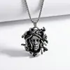 Joyería Transfronteriza Nuevo Producto Estatua Retro de Medusa Colgante Mitológico Gótico Europeo y Americano Exagerado Collar de la Antigua Grecia