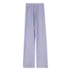 Pantalones de Seda de Hielo con Protección Solar para Mujer, Verano Finos de Cintura Alta, Holgados de Pierna Ancha, Deportivos Casuales, Sueltos, Transpirables, Rectos, de Secado Rápido
