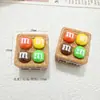 Acessórios de resina de feijões de chocolate de doces de desenho animado 3D, acessórios de cabelo DIY com cola de creme, pingentes de telefone, fivelas de sapato, acessórios pequenos para atacado