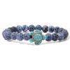 Amazon Ventas Calientes Transfronterizas Pulsera de Cuarzo Rosa de Piedra Natural Playa Orilla del Mar Turquesa Tortuga Pulsera Simple al Por Mayor