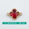 Al por mayor Versión Coreana Creativo Doble Colgante Trébol de Cuatro Hojas Multicolor Aleación Collar Pulsera Pulsera Joyería Accesorios DIY