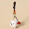 Llavero Colgante Tallado en Madera Hecho a Mano West Highland Terrier, Cadena Decorativa para Mochila de Perro Blanco Pequeño Lindo, Regalo de Alta Gama para Hombres y Mujeres
