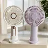 Ventilador Pequeño Portátil Nuevo y Sencillo de Tres Velocidades Recargable por USB con Base de Soporte para Teléfono Ventilador de Refrigeración de Escritorio Regalo