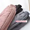 Pantalones de algodón para niños al por mayor para niños pequeños y medianos, pantalones largos de invierno cálidos extra gruesos para niños y niñas, pantalones de algodón acolchados con terciopelo adicional