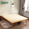 Cama de Madera Maciza sin Cabecero, Cama Tatami, Cama Flotante de Madera de Haya, Cama Plana Minimalista Moderna, Cama Grande para Dormitorio, Personalizable