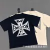 2026S Transfronterizo Em Marca de Moda Americana Ángel Retro Logo de Pedrería Hip-Hop Holgada Manga Corta Estampado Completo Camiseta de Pareja