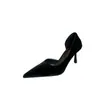 Zapatos de tacón de aguja de punta fina de estilo nuevo para la primavera de 2026, elegantes y estilizados, moda francesa, sexys y deslumbrantes, zapatos de celebridad de internet para mujer