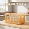 Caja de almacenamiento para vasos de agua, antibacteriana con iones de plata, material de PP plegable, con una apertura frontal para fácil acceso, adecuada para organizar y almacenar artículos en un aparador o gabinete para uso doméstico