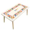 Nuevo mantel individual de estilo Ins para mesa de comedor, fresco y limpio, impermeable, a prueba de aceite, lavable con paño, mantel para mesa de centro sin lavado, mantel protector de escritorio aislante del calor