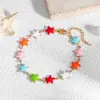 Nuevo Pulsera de Acero Inoxidable Dopamina Pulsera Estilo Oceánico con Goteo de Aceite de Verano Joyería Colorida de Peces y Estrellas Marinas Venta al por Mayor