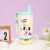 Taza Térmica de Acero Inoxidable 316 de Alto Valor Doble Pared al Vacío Portátil para Café Taza con Popote Linda para Viaje