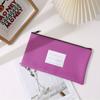 Amazon AliExpress con ventana para tarjeta, billetera de cuero PU, bolsa de almacenamiento, bolsa para efectivo y papelería, depósito de cuero