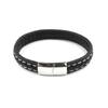 2020 nova pulseira de corda de couro para casal com fecho magnético de titânio, pulseira fashion punk, joia de mão para estudante