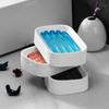 # Jabonera con Drenaje Baño Caja para Jabón de Baño Estante de Drenaje de Doble Capa Caja de Almacenamiento Estante de Almacenamiento para Baño