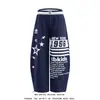 Calça Jeans Casual Estilo Retrô Americano Estampada com Letras e Estrelas Cintura Dupla Unissex Solta Perna Larga Longa Street Dance Tendência