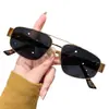Gafas de Sol Metálicas Personalizadas para Mujer, Gafas de Sol de Doble Puente Retro Francesas de Alta Gama, Tendencia 2026 Protección UV