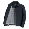 Chaqueta de Color Sólido para Negocios para Hombre, Nuevo Estilo Otoñal, Abrigo Casual de Negocios Holgado con Cuello Revuelto para Hombres de Mediana Edad, Atuendo de Papá
