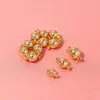 Anillo Doble Esférico Brillante de Plata de Ley S925 Hebilla Magnética Hebilla de Succión Magnética Hebilla de Perla Hebilla de Conexión para Pulsera Collar DIY